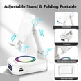 thumbnail image 6 of Cillso Phone Stand with Bluetooth Speaker, Gifts for Men Women, Foldable Adjustable Desktop Phone Holder with HD Stereo Sound & LED Lights, 4-in-1 Tech Gadget Compatible with iPhone, Android & iPad, 6 of 9