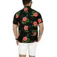 thumbnail image 4 of LA LEELA Men's Hawaiian Shirts Short Sleeve Button Down Shirt Floral Shirt Men Casual Beach Vacation Hawaii Island Shirts for Men Funny XL Hibiscus Palm Leaves, Blacks From Kids, 4 of 6