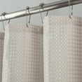 thumbnail image 2 of Serafina Home Taupe Beige Fabric Shower Curtain for Bathroom: Hotel Luxury Bento Waffle Box Jacquard Weave, 2 of 6