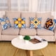 thumbnail image 3 of Juego de 4 fundas de almohada bohemias de 18x18 pulgadas, fundas de almohada decorativas abstractas florales con mandala exótico y flores, fundas de almohada cuadradas, 3 of 5