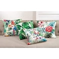 thumbnail image 2 of Fennco Styles Green Tropical Palm Leaf Print Decorative Throw Pillow 18"W x 18"L, 2 of 3