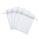 thumbnail image 1 of 100pcs White Organza Drawstring Bags for Jewellery, Candies & Party Favors – Durable Mesh Pouches for Weddings & Showers, 1 of 3