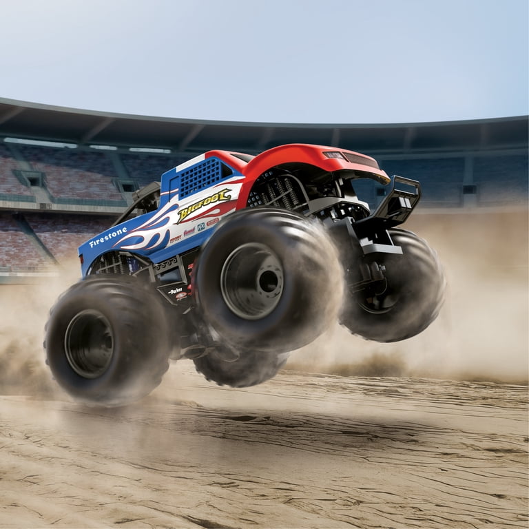 Motor Dayz (1:24) Radio Control Bigfoot Monster Truck, Red, White
