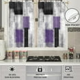 thumbnail image 3 of Purple Grey and Black Window Curtains for Kitchen Abstract White Lavender Silver Small Short Home Living Room Bedroom Bathroom Drapes Treatment Tiers Fabric 1 Pair, 27.5" W x 39" L, Modern, 3 of 6