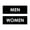 Black, variant on Basic Men Women Sign Set (Walnut) - Small