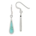 thumbnail image 1 of 925 Sterling Silver Turquoise Drop Drop Boucles d'Oreilles Perle Pierre Naturelle Coquille, 1 of 6