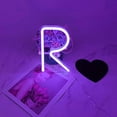 thumbnail image 2 of Letter Neon Lights, LED Neon Night Light Neon Lights Wall Decorative Night Light for Kids Bedroom Battery USB Operated Purple, 2 of 8