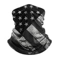 thumbnail image 2 of qinhaie Cooling UV Protection Neck Gaiter Face Cover, Sun Protective Scarf Bandana, Seamless Versatile Headwear Balaclava, Hiking Fishing Face Mask for Men Women, USA Flag, Dark Gray, 2 of 6