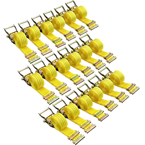 VEVOR ETrack Ratchet Strap, 18 Pack 2" x 15' E Track Straps 4400 lbs