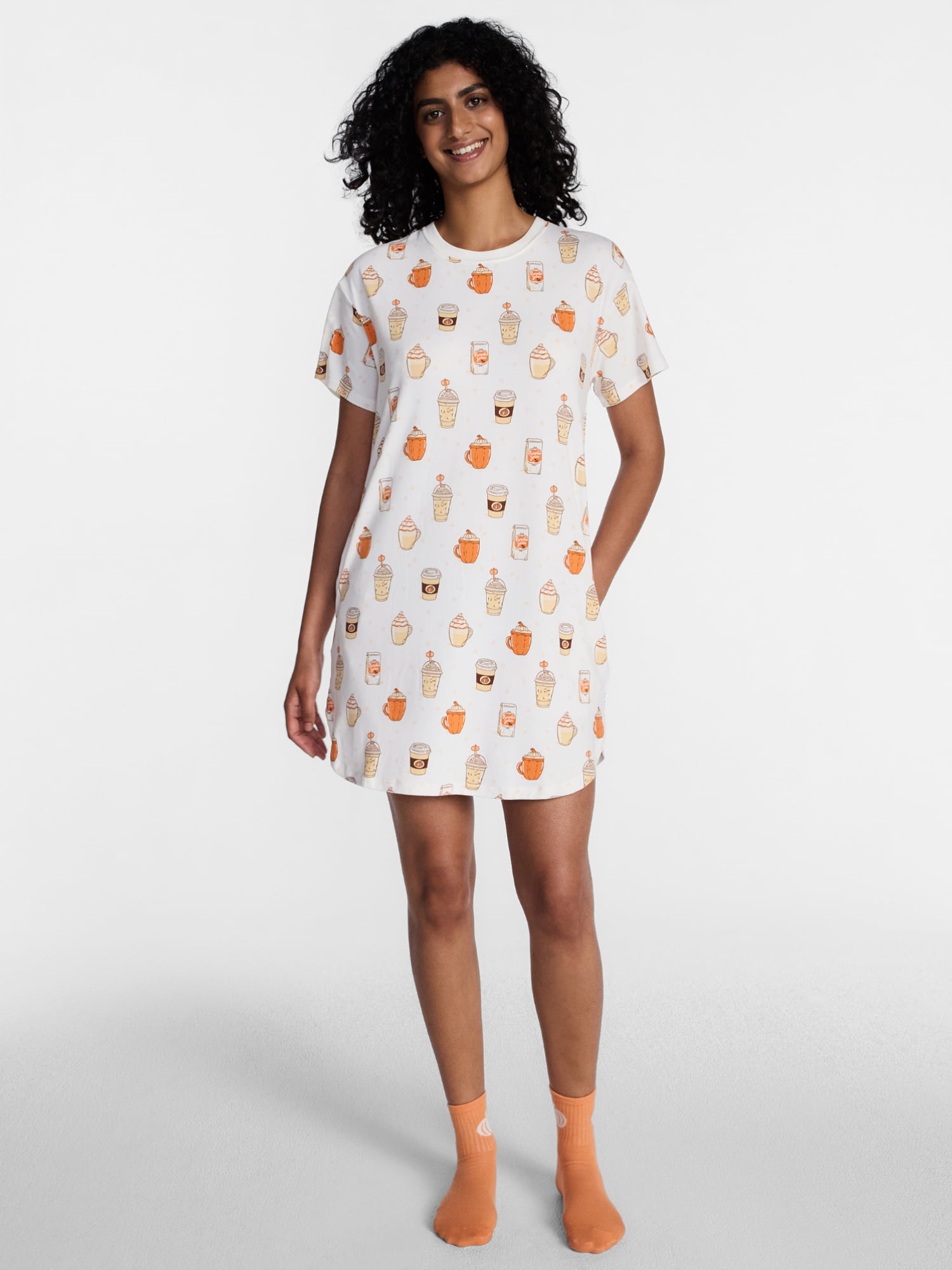 Halloween Women's Sleepshirt Top and Socks Set from Way to Celebrate, 2-Piece, Sizes XS-3X