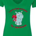 thumbnail image 4 of Inktastic I Want a Hippopotamus for Christmas Women's V-Neck T-Shirt, 4 of 5