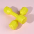 thumbnail image 1 of OUNONA 4Pcs Plastic Exercise Dumbbells Yellow for Hand Eye Coordination and Gymnastics Performance, 1 of 5