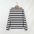 thumbnail image 2 of Admvng Hoodies for Women Stripe Printed Casual Long Sleeve Ladies Loose Hoodless Sweatshirts Blouse, Size S-2XL, 2 of 3