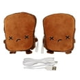 thumbnail image 1 of Guantes calefactables USB de invierno con forma de pan, sin dedos, para mujeres y niños., 1 of 14