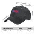 thumbnail image 5 of DouZhe Adjustable Washed Cotton Baseball Cap - America Eagle Prints Vintage Dad Hat Unisex Sports Caps (Black), 5 of 7