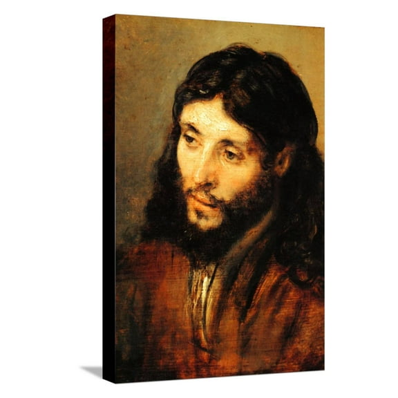 Art.com Christ by Rembrandt Stretched Canvas Print Wall Art by Rembrandt van Rijn, 12" x 18"