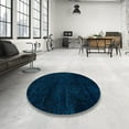 thumbnail image 3 of Ahgly Company Indoor Square Abstract Blue Abstract Area Rugs, 5' Square, 3 of 6