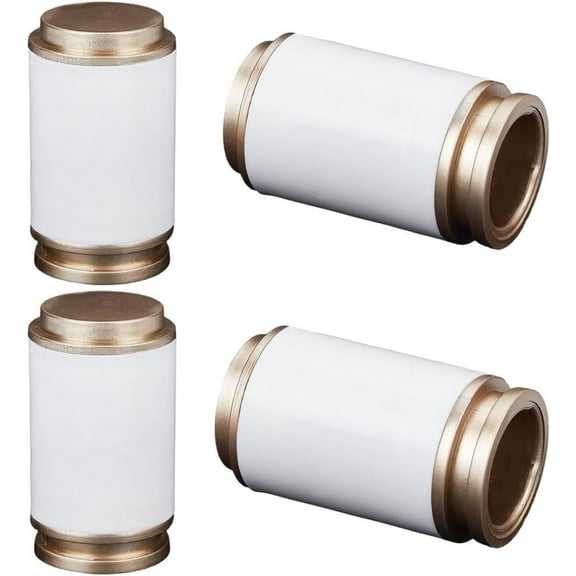 4PCS Column Curtain Rod Covers Ends Oldlace Plastic Curtain Finials Ends Caps Pole Finials 29x28mm Inner Diameter Curtain Heads for Home Office Curtain Roman Rod Decor(74x41.5mm) DIY