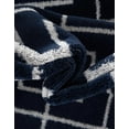 thumbnail image 4 of Marilyn Monroe Glam Collection Area Rug - Deco (4' 1" x 6' 1" Oval Navy Blue Silver/Silver), 4 of 11