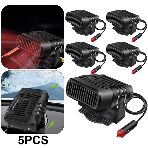 Ventilador Calefactor Portátil para Coche Enfriador Aire Desempañador Descongelador Ventilador Calefacción (24V) 5 Uds.