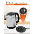 thumbnail image 2 of COMMERCIAL CHEF 1.7L Cordless Stainless Steel Kettle, 2 of 7