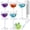 5PCS, variant on Bird Cocktail Glasses, 5.4 oz / 160 ml Bird Shaped Wine Glasses for Cocktails, Champagne & Mixed Drinks, Unique Clear Glass Birds Drinkware for Parties, Weddings & Home Bar Decor
