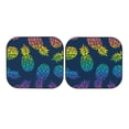 thumbnail image 7 of Disketp 2 Piece Abstract Bright Pineapple Fruit Retro Pattern Windshield Sunshades,Folding Windshield Sun Shade For Car Suv Trucks Sedan,Blocks Uv Rays Sun Visor Protector-Small, 7 of 7