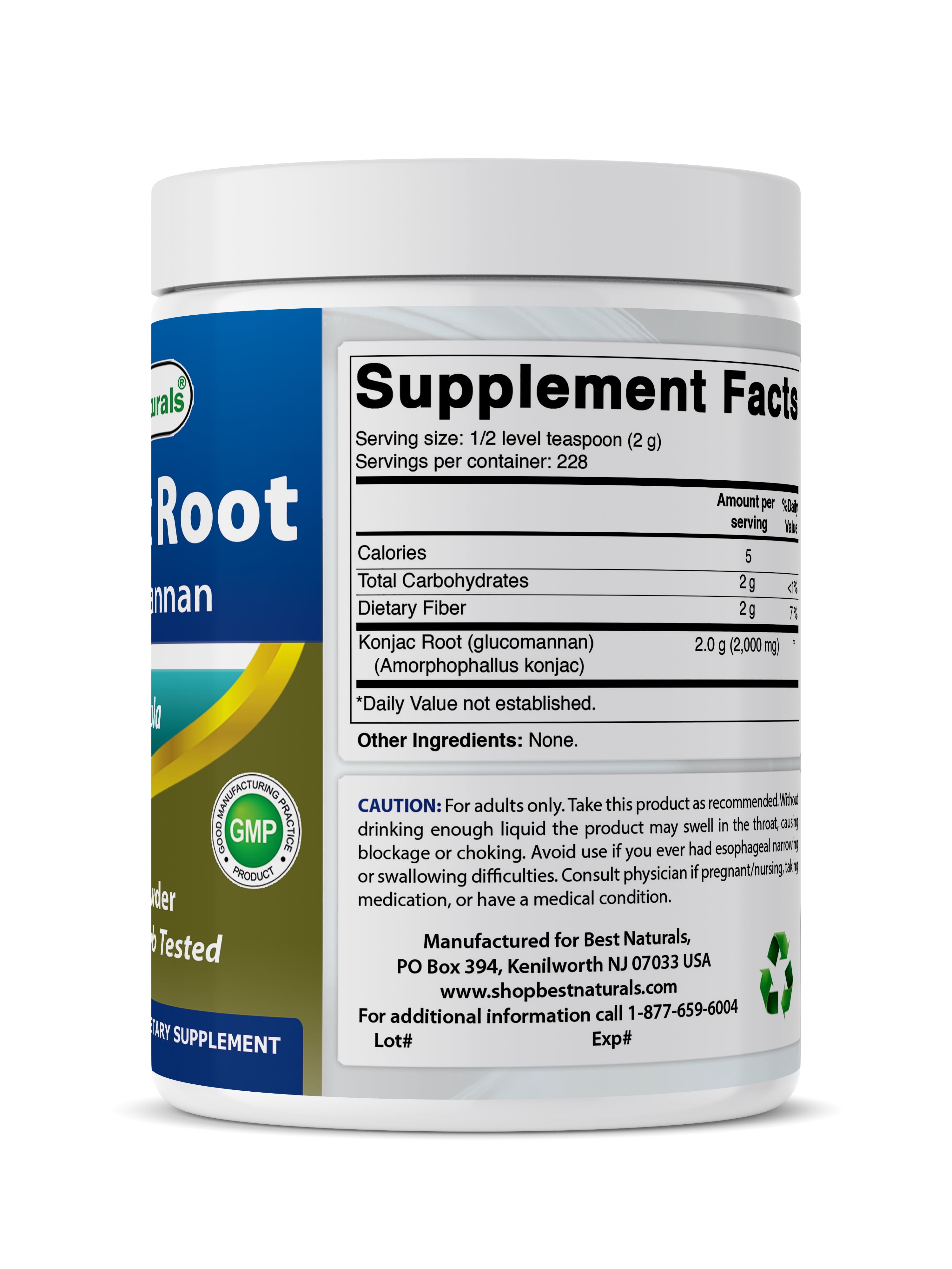 Best Naturals Konjac Root Weight Management Supplement, 2,000 mg Glucomannan,  1 lb - Walmart.com
