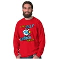 thumbnail image 5 of Grumpy Smurf Jolly Enough Xmas Santa Long Sleeve TShirt Men Women Brisco Brands L, 5 of 6