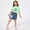 Green, variant on FSYBOA Girls Summer Outfit Sets , Shorts Sleeves Elastic Waist Fashion Casual Kids Clothing Set Pink Size 6 T