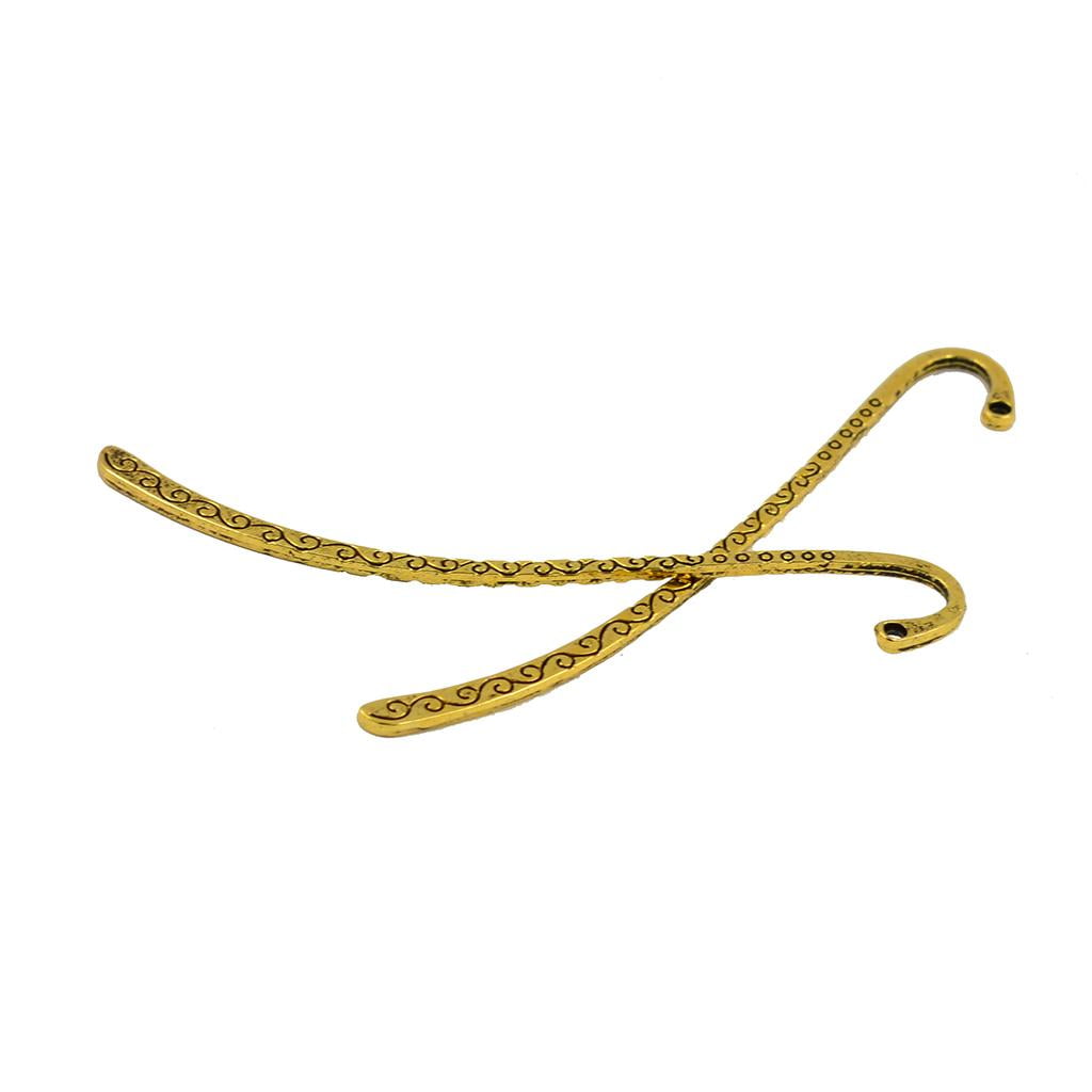 GUOOL 120 Pcs Vintage Metal Bookmarks with Hooks for Adults DIY Craft, Perfect Kids Office Reading and Gifts and Collections