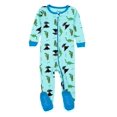 thumbnail image 1 of Leveret Pijama Con Pies Para Niños Y Niños Pequeños, 100% Algodón, Color Azul Dinosaurio (Talla 18-24 Meses), 1 of 1