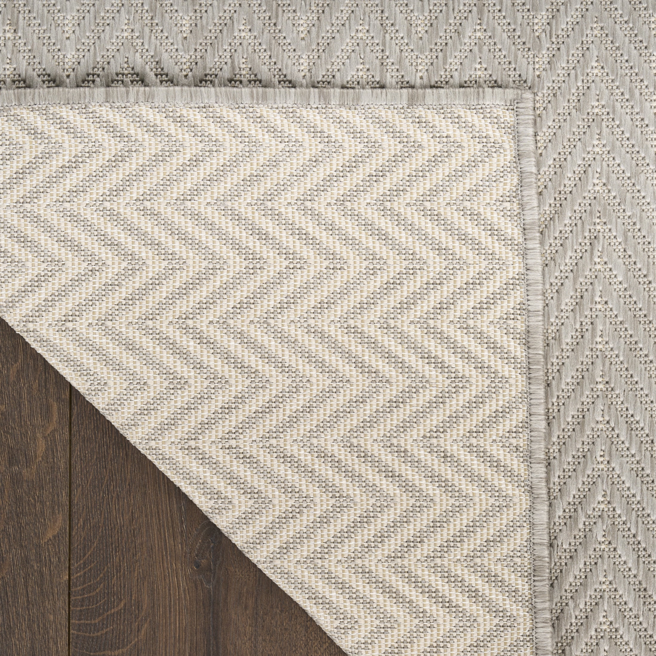 Nourison Horizon Indoor/Outdoor 9' x 12' Grey Modern Rug