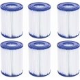 thumbnail image 1 of WuYan 6 Pack Swimming Pool Filter Compatible for Cartridge Type II, Replacement Hot Tubs Filter Compatible with Lay Z Spa Filter Pump, 1 of 5