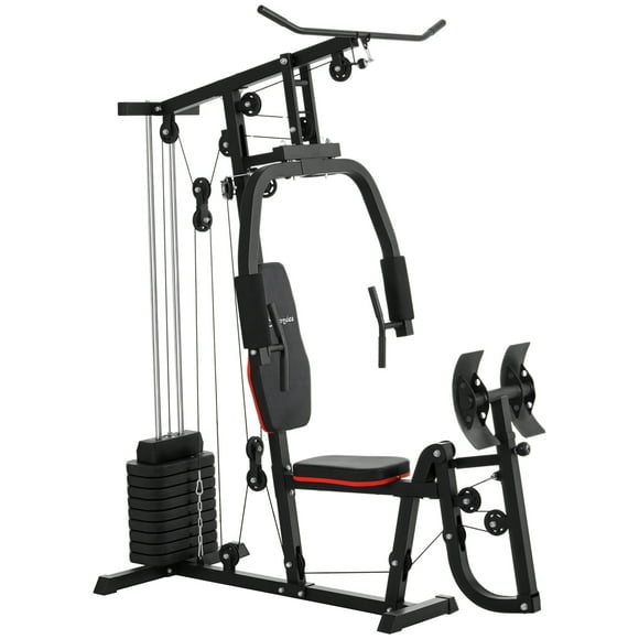 Soozier Multi-Functional Home Gym Workout Equipment with Leg Press Machine