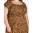 thumbnail image 2 of Terra & Sky Sundress Casual Short Sleeve Floral Print Dress (Women's Plus), 2 of 4