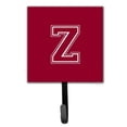 thumbnail image 2 of Letter W Initial Monogram - Maroon and White Leash or Key Holder, 2 of 7