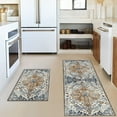 thumbnail image 4 of Christmas Gift Boho Kitchen Rug Mat Set of 2 Kitchen Rugs Farmhouse Style Non-Slip Washable Kitchen Floor Mats Boho Runner Rug Decor Blue, 4 of 6