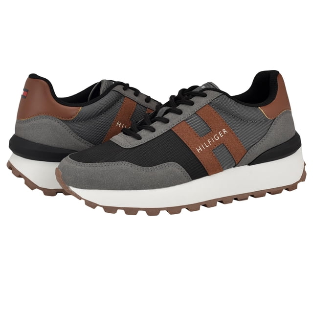 Zapatilla Tommy Hilfiger Gani para hombre gris/coñac talla 11