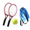 thumbnail image 4 of 1:12 Miniature Tennis Project Decoration Mini Tennis Racket and Ball Set Pink, 4 of 8