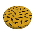 Bar Stool Covers, halloween black bats yellow NonSlip Bar Stool Seat