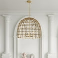 thumbnail image 2 of Aiwen 4-Light Rattan Cage Chandelier Classic Minimalist Industrial Ceiling Hanging Lamp for Kitchen Dining Room, 2 of 10