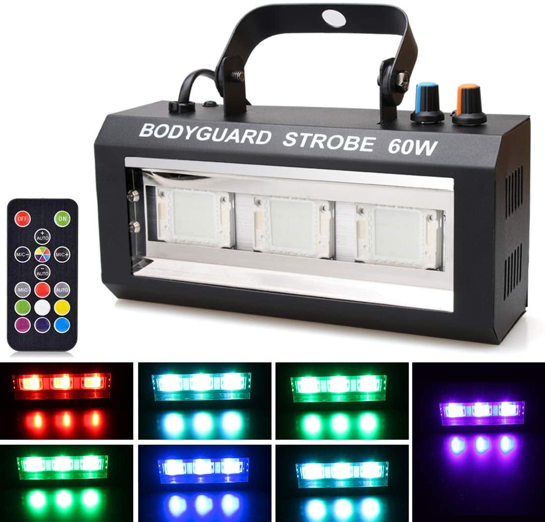 Halloween D Strobe Light,Sound Activated Party Lights 7 Colors Dj