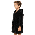 thumbnail image 6 of LYMAYTER 2-12Y Toddler Kids Hooded Bathrobe Boys Girls Soft Solid Color Robe Cozy Daily Household Wear, 6 of 10