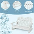 thumbnail image 5 of Spaco 2 Person Adirondack Rocking Chair with Slatted seat-White, Kids Couch for Kids, 5 of 7