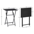 thumbnail image 6 of Folding TV Tray Table,Portable Sofa Side Table,Industrial Snack Table for Small Spaces,2 Pcs,Black, 6 of 7