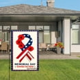 thumbnail image 3 of Amhnf Memorial Day Remember And Honor American Flag Ribbon Poppy Garden Flag For Home Outdoor Garden Yard Decor 12x18 inch, 3 of 5