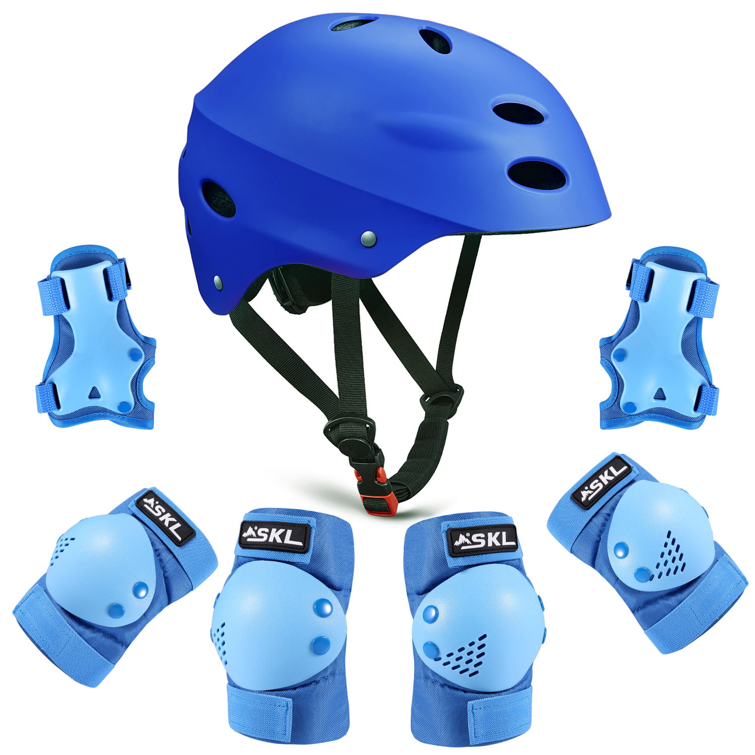 Biking Child/Adults Bike Helmet Protection Gear Set for Multi Sports Scooter PHZ Skateboarding Protection for Beginner to Advanced Roller Skating Knee and Elbow Pads with Wrist Guards Helmet