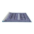 thumbnail image 2 of Ahgly Company Machine Washable Indoor Round Abstract Blue Modern Area Rugs, 6' Round, 2 of 4
