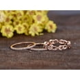 thumbnail image 3 of 1.50 Carat 3 wedding Ring set Wedding Band Stackable Ring set Solid 10k Rose Gold Vintage Flower, 3 of 9